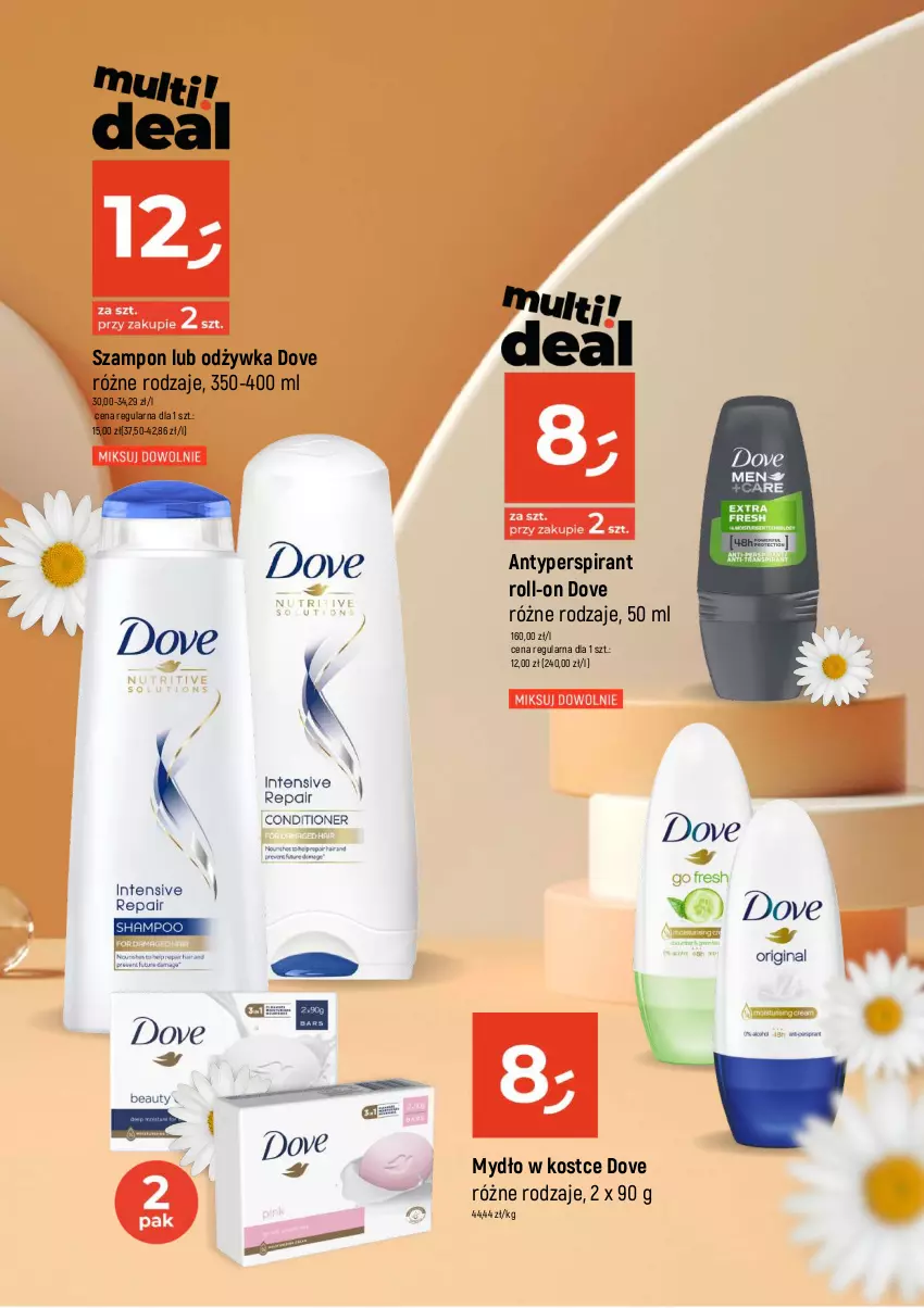 Gazetka promocyjna Dealz - PIĘKNO na wiosnę! - ważna 12.05 do 07.06.2023 - strona 4 - produkty: Antyperspirant, Dove, Mydło, Odżywka, Szampon