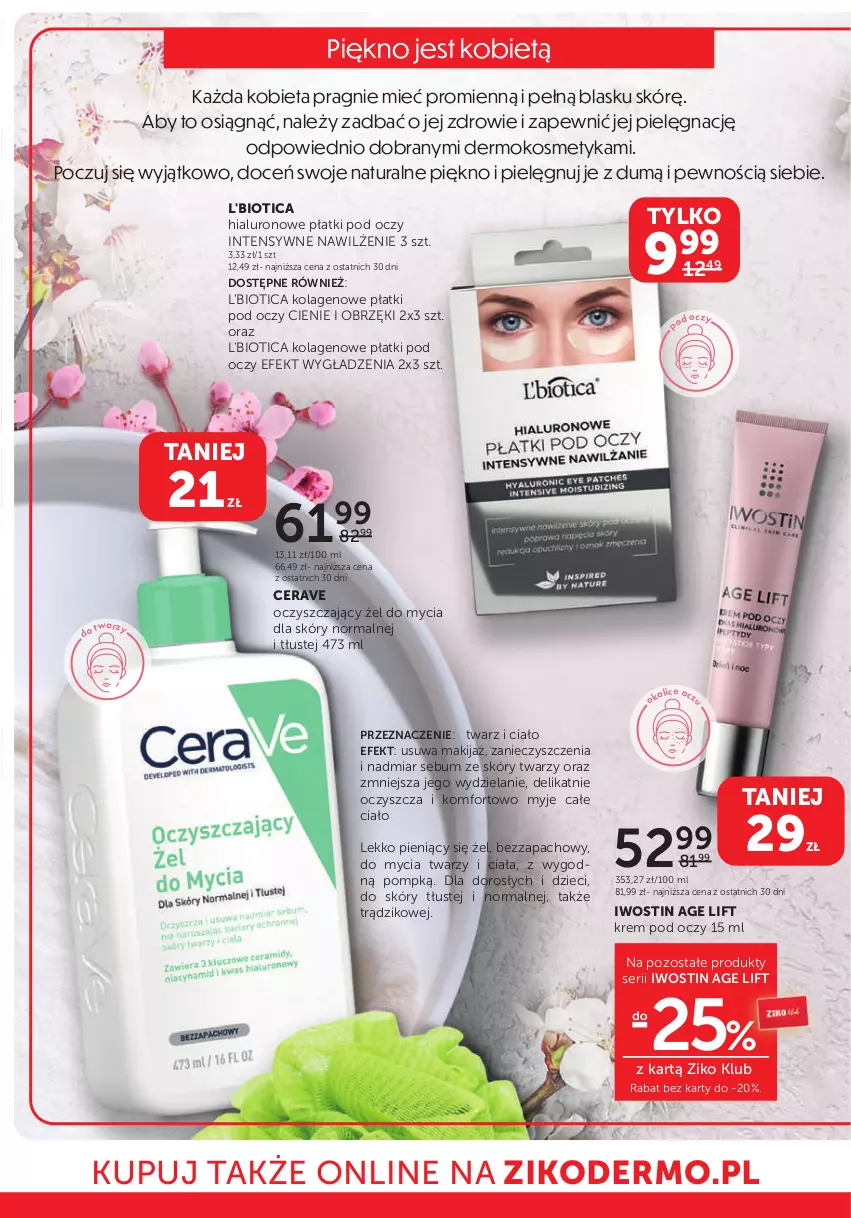 Gazetka promocyjna Ziko - Gazetka Ziko Dermo - ważna 02.05 do 15.05.2024 - strona 2 - produkty: CeraVe, Dzieci, Iwostin, Kolagen, Krem pod oczy, L'Biotica, Makijaż, Ser, Zdrowie