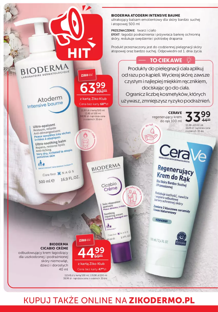 Gazetka promocyjna Ziko - Gazetka Ziko Dermo - ważna 02.05 do 15.05.2024 - strona 6 - produkty: Atoderm, Bioderma, CeraVe, Dzieci, Gra, Krem do rąk, Ręcznik, Top