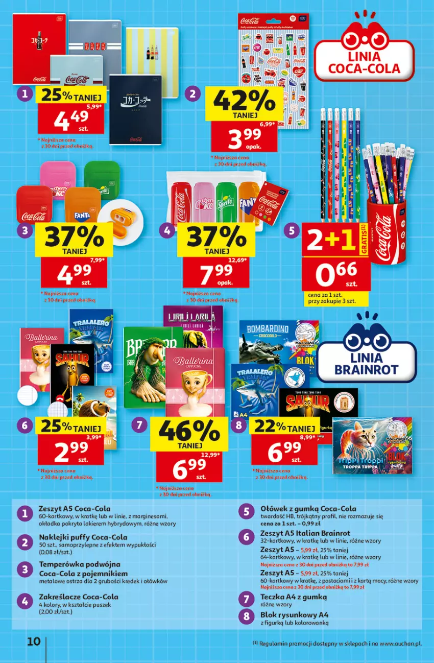 Gazetka promocyjna Auchan - Gazetka 30 Lat Hipermarket Auchan - ważna 06.08 do 12.08.2026 - strona 10 - produkty: Coca-Cola, Gin, Gra, Klej, Lakier, Mop, Pojemnik, Puf