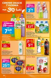 Gazetka promocyjna Auchan - Gazetka 30 Lat Hipermarket Auchan - Gazetka - ważna od 12.08 do 12.08.2026 - strona 24 - produkty: Sok, Bell, Mirinda, Pepsi, Sok jabłkowy, Napój gazowany, Napój niegazowany, Woda, Napój, Kokos, Fa