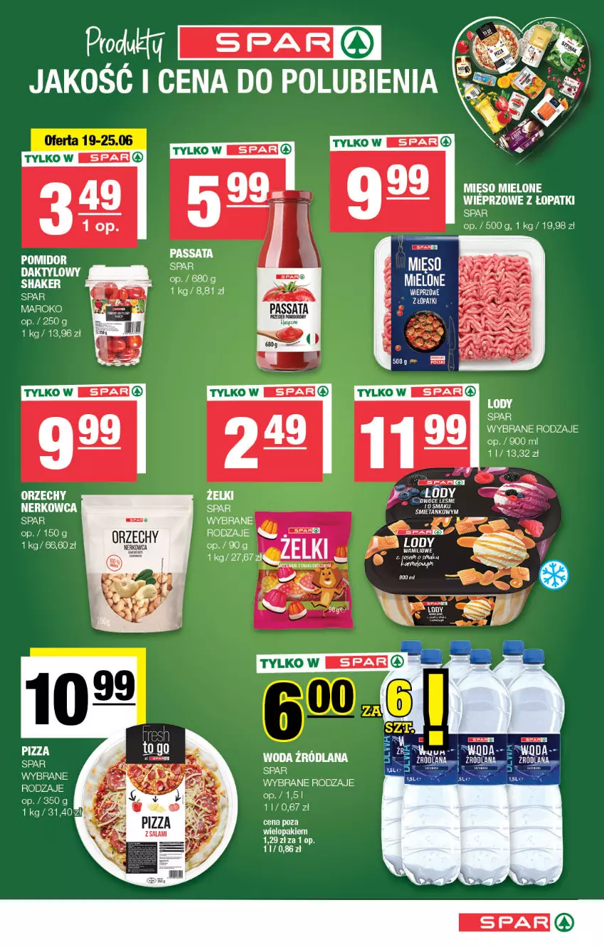 Gazetka promocyjna Spar - Spar - ważna 16.06 do 26.06.2024 - strona 5 - produkty: EPEE, Fa, LANA, LG, Lody, Mięso, Mięso mielone, Woda