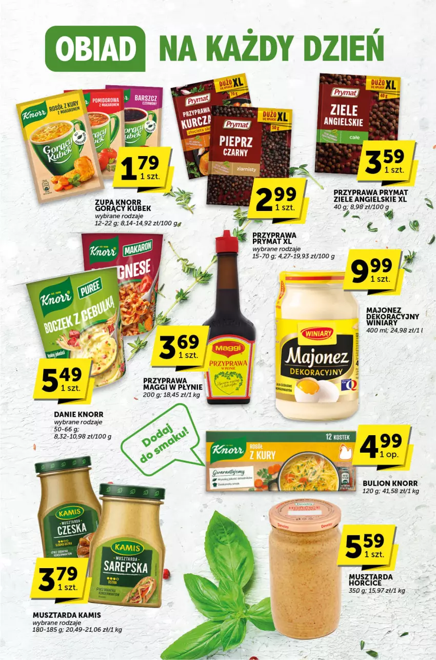 Gazetka promocyjna ABC - ważna 25.01 do 06.02.2024 - strona 5 - produkty: Kamis, Knorr, Kubek, Maggi, Majonez, Mus, Musztarda, Prymat, Winiary, Zupa