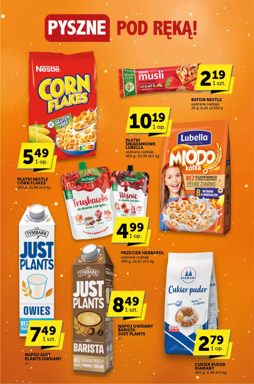 Gazetka promocyjna ABC - ważna 25.01 do 06.02.2024 - strona 9 - produkty: Baton, Bell, Bella, Corn flakes, Cukier, Cukier puder, Danio, Diamant, Herbapol, Lubella, Napój, Puder