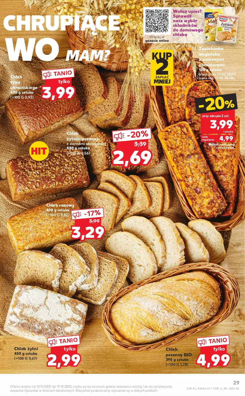 Gazetka promocyjna Kaufland - OFERTA TYGODNIA - ważna 13.10 do 19.10.2022 - strona 29 - produkty: Chleb, Piec, Zapiekanka