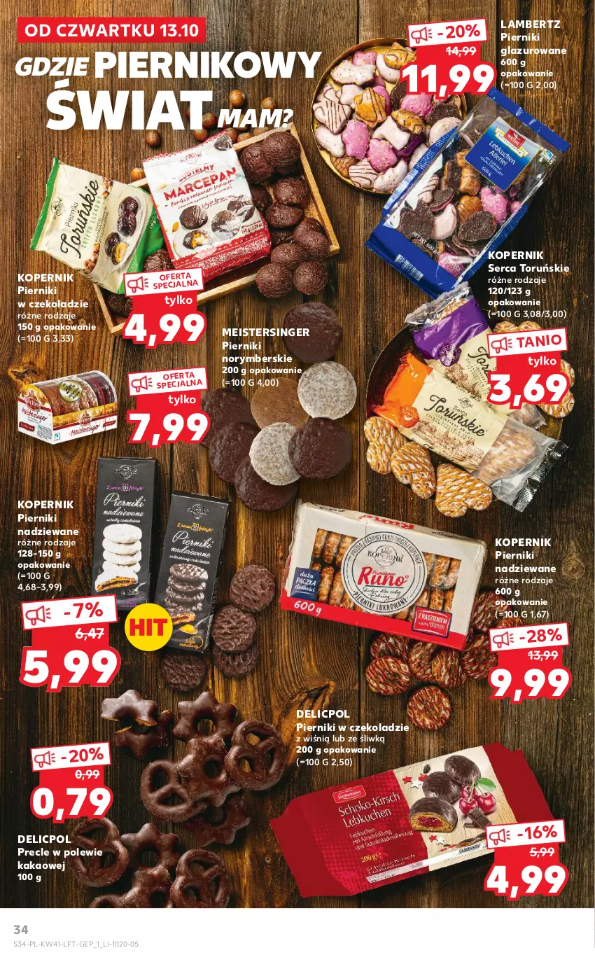 Gazetka promocyjna Kaufland - OFERTA TYGODNIA - ważna 13.10 do 19.10.2022 - strona 34 - produkty: Kakao, Lazur, Piernik, Pierniki w czekoladzie, Precle, Ser