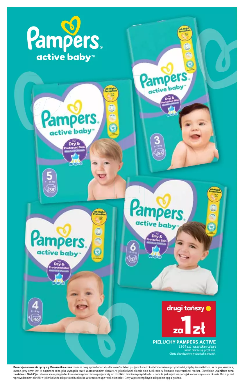 Gazetka promocyjna Stokrotka - Market - ważna 10.07 do 16.07.2025 - strona 20 - produkty: Mięso, Owoce, Pampers, Pieluchy, Warzywa