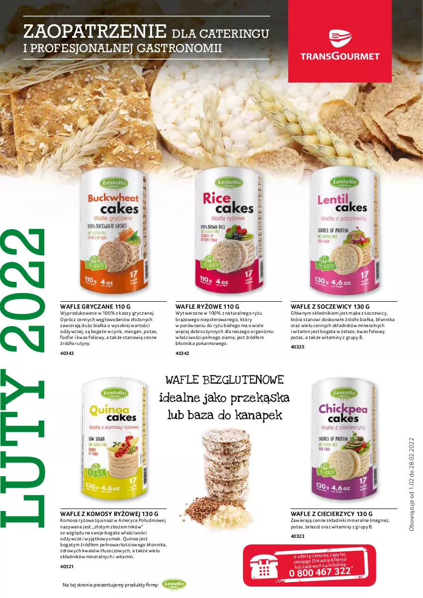 Gazetka promocyjna Selgros - Oferta gastronomiczna - ważna 01.01 do 31.01.2022 - strona 17 - produkty: Cynk, Gry, Magnez, Mąka, Por, Quinoa, Ryż, Sok, Wafle, Woda