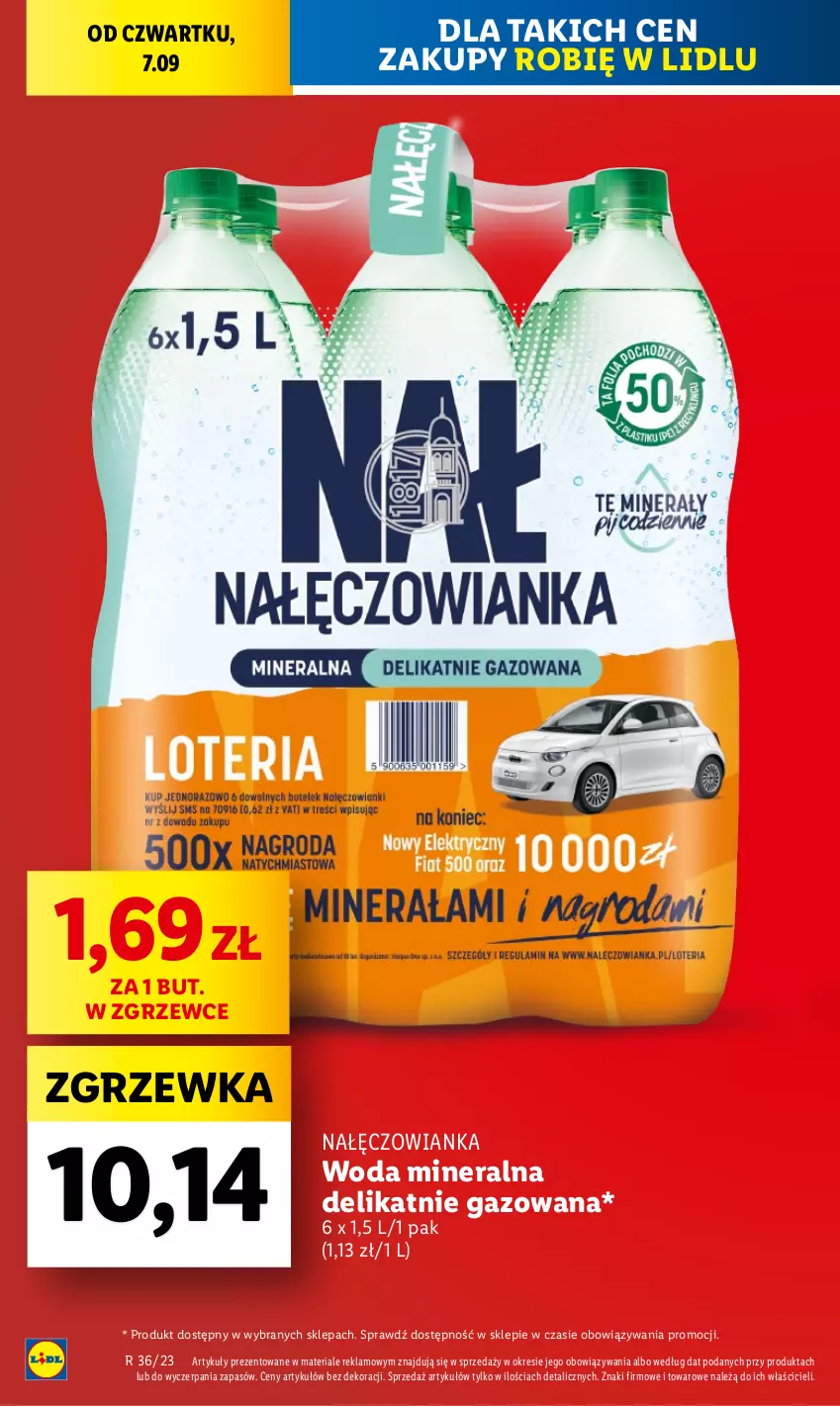 Gazetka promocyjna Lidl - GAZETKA - ważna 06.09 do 09.09.2023 - strona 18 - produkty: Nałęczowianka, Woda, Woda mineralna