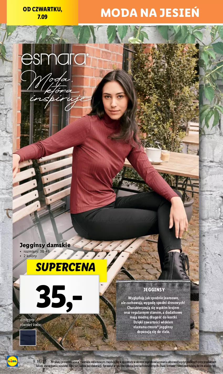 Gazetka promocyjna Lidl - GAZETKA - ważna 06.09 do 09.09.2023 - strona 52 - produkty: Dres, Gin, Moda, Spodnie, Spodnie jeans