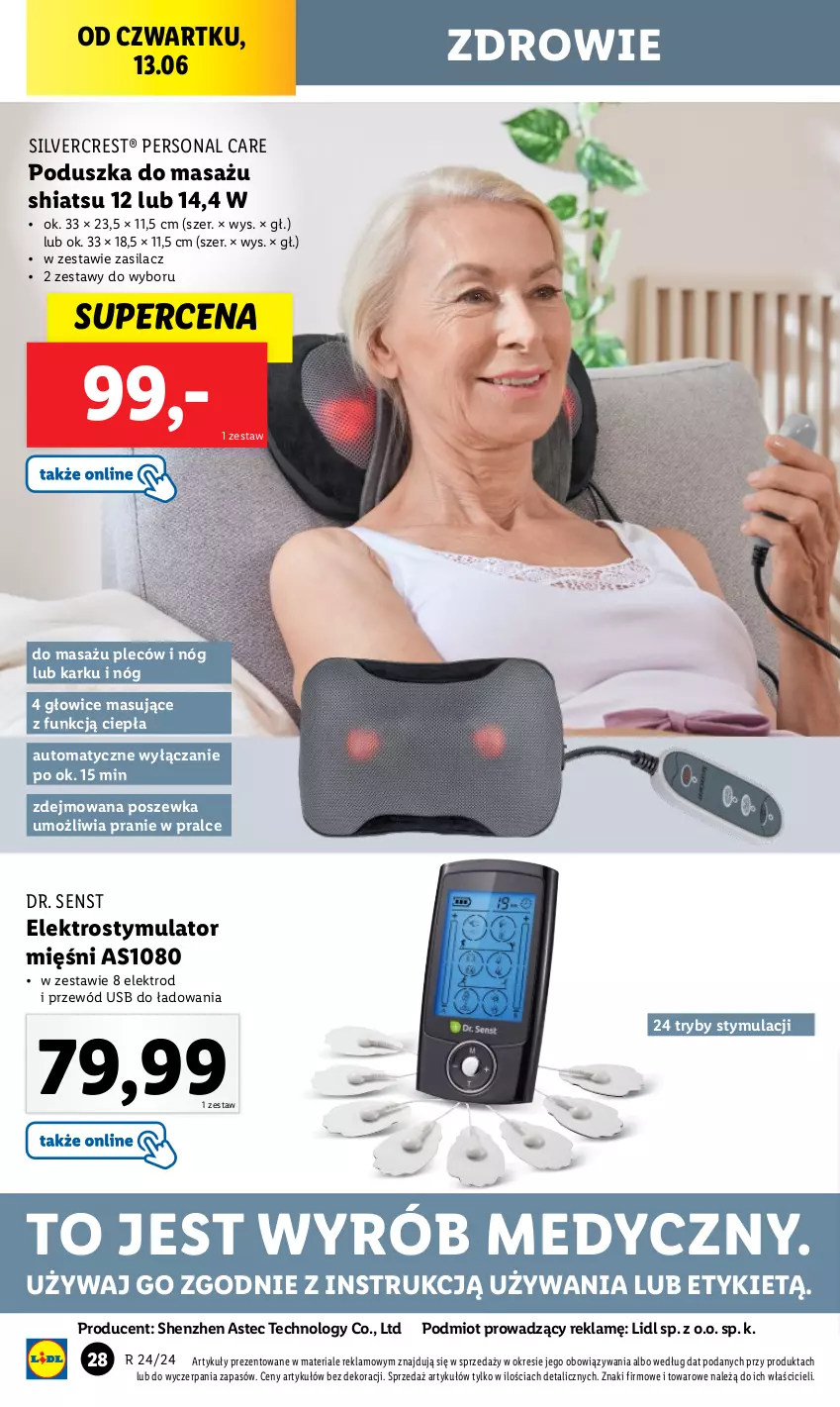 Gazetka promocyjna Lidl - GAZETKA - ważna 10.06 do 15.06.2024 - strona 36 - produkty: Kuchnia, Poduszka, Poszewka, Przewód, Silvercrest, Zdrowie