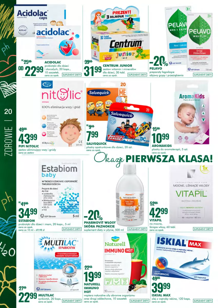 Gazetka promocyjna Super Pharm - Gazetka - ważna 02.09 do 15.09.2021 - strona 20 - produkty: Acer, Dzieci, Fa, Gra, Graal, Gry, Iskial, LG, Małże, Multilac, Naturell, Naturell Immuno, Olej, Pharmovit, Plastry opatrunkowe, Por, Probiotyk, Rum, Suplement diety, Synbiotyk, Tera, Zdrowie