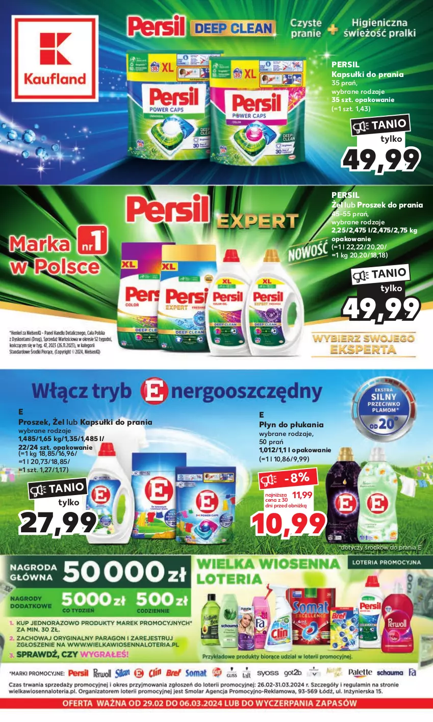 Gazetka promocyjna Kaufland - Kaufland - ważna 29.02 do 06.03.2024 - strona 1 - produkty: Kapsułki do prania, Persil, Płyn do płukania, Proszek do prania