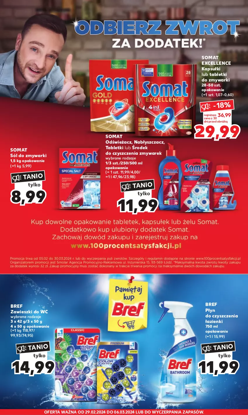 Gazetka promocyjna Kaufland - Kaufland - ważna 29.02 do 06.03.2024 - strona 2 - produkty: Bref, Sól, Somat, Tablet, Tabletki do zmywarki, Zawieszki, Zmywarki