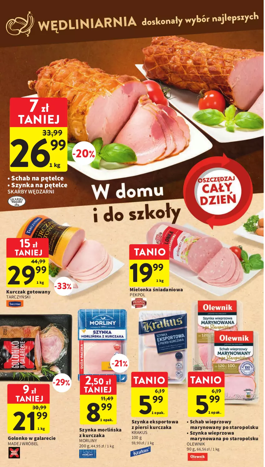 Gazetka promocyjna Intermarche - Gazetka Intermarche - ważna 04.05 do 10.05.2023 - strona 20 - produkty: Danio, Gala, Krakus, Kurczak, Kurczak gotowany, Madej Wróbel, Morliny, Olewnik, Pekpol, Por, Schab wieprzowy, Sport, Szynka, Szynka wieprzowa, Tarczyński