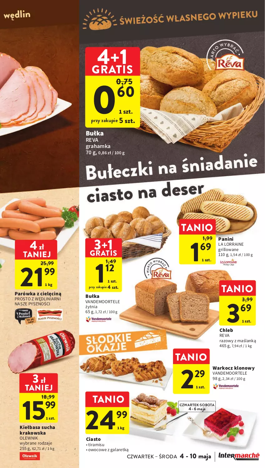 Gazetka promocyjna Intermarche - Gazetka Intermarche - ważna 04.05 do 10.05.2023 - strona 21 - produkty: Bułka, Chleb, Gala, Gra, Grill, Kiełbasa, Koc, Olewnik