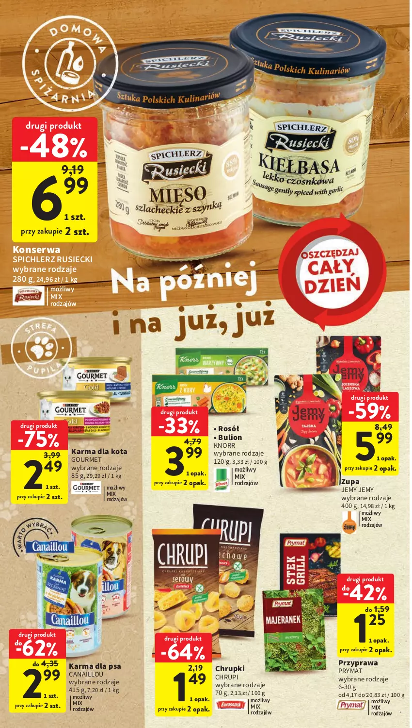 Gazetka promocyjna Intermarche - Gazetka Intermarche - ważna 04.05 do 10.05.2023 - strona 30 - produkty: Bulion, Canaillou, Chrupki, Knorr, Lion, Prymat, Rosół, Ser, Spichlerz Rusiecki, Zupa