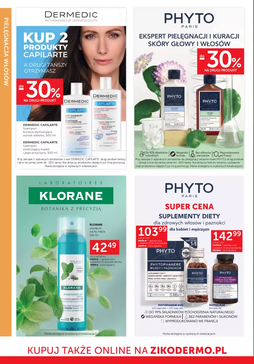 Gazetka promocyjna Ziko - Gazetka Ziko Dermo - ważna 13.11 do 25.11.2025 - strona 18 - produkty: Capilarte, Dermedic, Fa, Klorane, Mięta, Phyto, Pielęgnacja włosów, Ser, Szampon, Top
