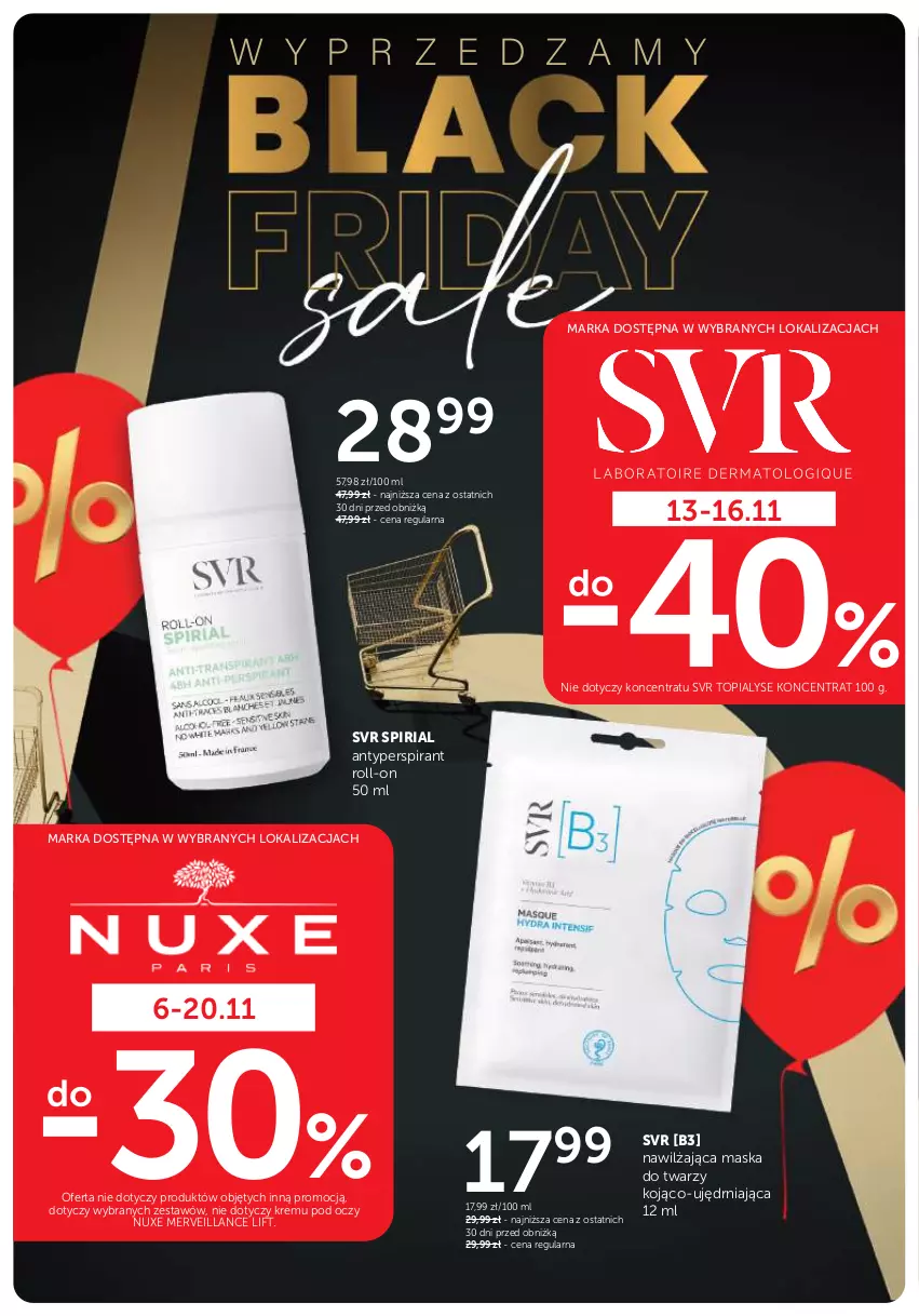 Gazetka promocyjna Ziko - Gazetka Ziko Dermo - ważna 13.11 do 25.11.2025 - strona 24 - produkty: Antyperspirant, Maska, Maska do twarzy, Nuxe, SVR, Top