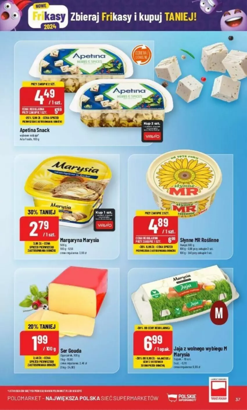 Gazetka promocyjna PoloMarket - ważna 17.01 do 23.01.2024 - strona 31 - produkty: Gouda, Margaryna, Ser, Słynne, Słynne MR Roślinne