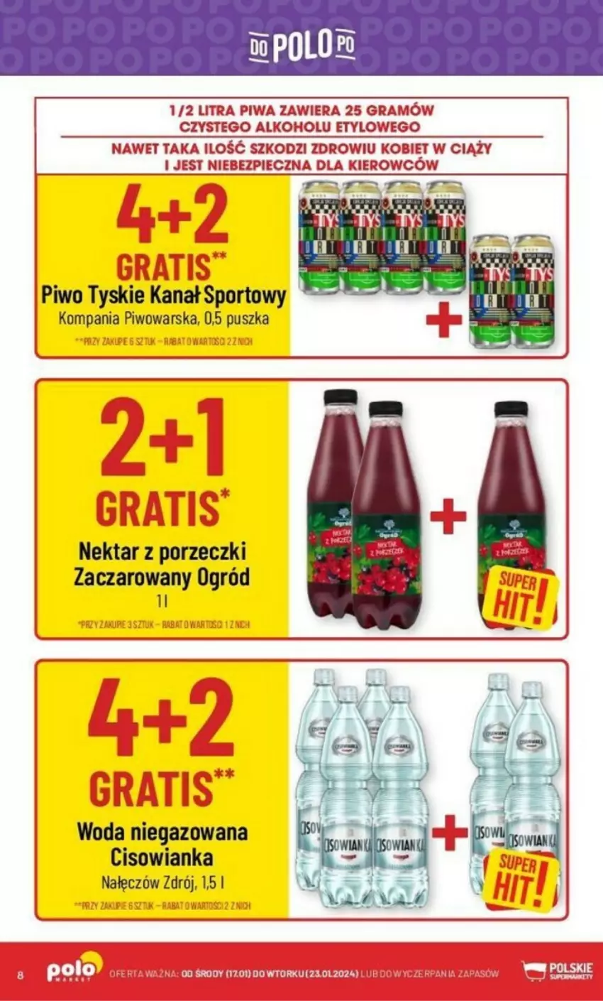 Gazetka promocyjna PoloMarket - ważna 17.01 do 23.01.2024 - strona 59 - produkty: Cisowianka, Gra, Lalka, Nektar, Ogród, Piec, Piwa, Piwo, Por, Sport, Tyskie, Woda, Woda niegazowana