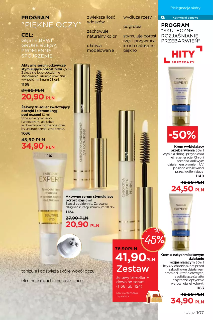 Gazetka promocyjna Faberlic - Gazetka - ważna 22.11 do 05.12.2021 - strona 107 - produkty: Gra, Pielęgnacja skóry, Por, Roller, Rum, Ser, Serum