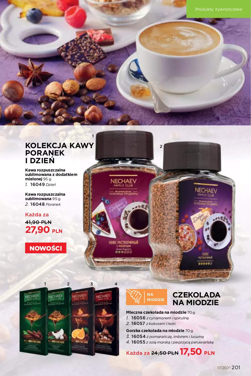 Gazetka promocyjna Faberlic - Gazetka - ważna 22.11 do 05.12.2021 - strona 201 - produkty: Czekolada, Imbir, Kawa, Kawa rozpuszczalna, Kokos, Pieprz, Por