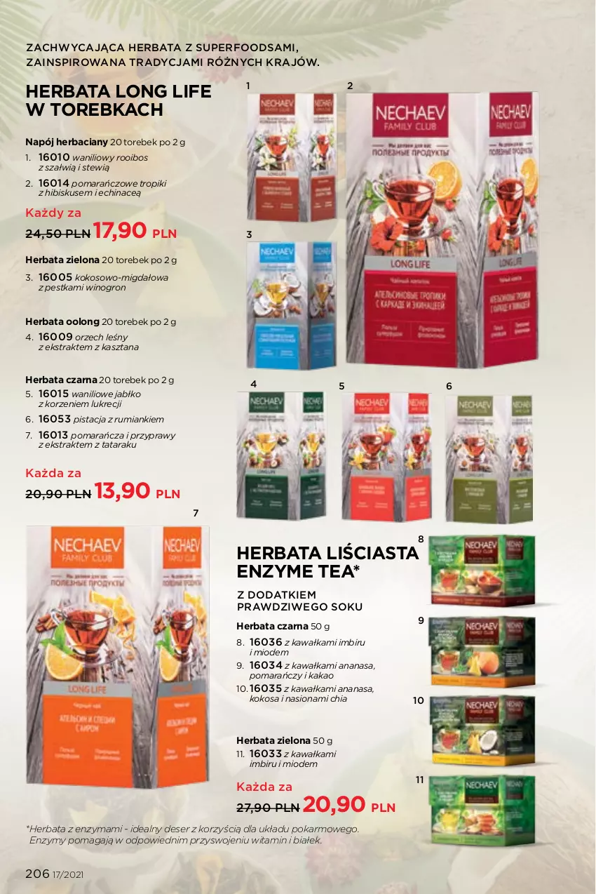 Gazetka promocyjna Faberlic - Gazetka - ważna 22.11 do 05.12.2021 - strona 206 - produkty: Ananas, Chia, Deser, Herbata, Herbata czarna, Hibiskus, Imbir, Kakao, Kawa, Kokos, Napój, Przyprawy, Rum, Ser, Sok, Torebka, Wino