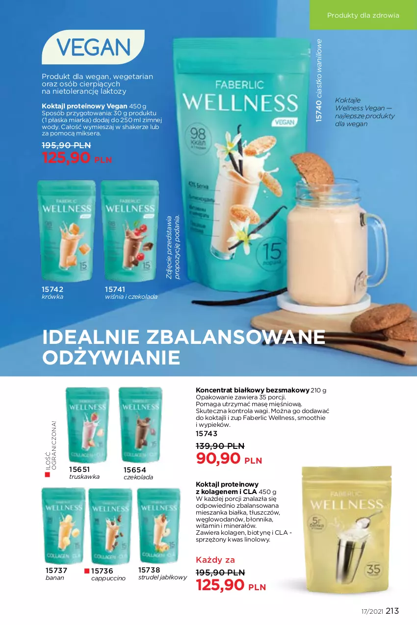 Gazetka promocyjna Faberlic - Gazetka - ważna 22.11 do 05.12.2021 - strona 213 - produkty: Cappuccino, Czekolada, Fa, Gra, Koktajl proteinowy, Kolagen, Miarka, Mikser, Por, Ser, Smoothie, Wagi, Woda