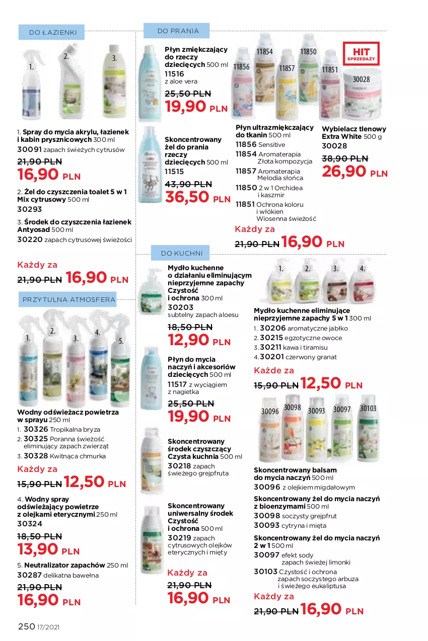 Gazetka promocyjna Faberlic - Gazetka - ważna 22.11 do 05.12.2021 - strona 250 - produkty: Aloe vera, Arbuz, Balsam do mycia naczyń, Bryza, Do mycia naczyń, Dzieci, Gra, Granat, Grejpfrut, Kawa, Kuchnia, Mięta, Mydło, Odświeżacz powietrza, Olej, Owoce, Płyn do mycia, Płyn do mycia naczyń, Por, Tera, Wełna