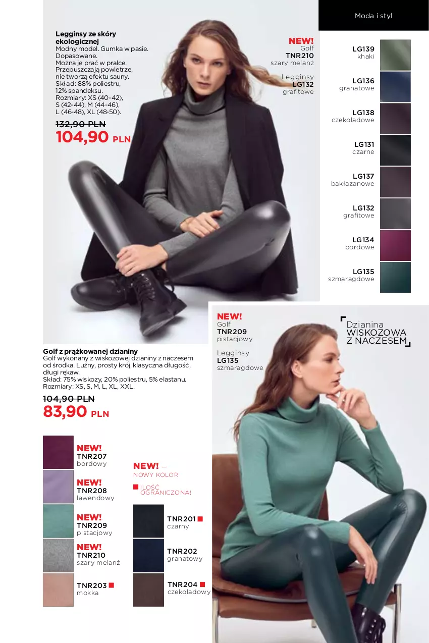 Gazetka promocyjna Faberlic - Gazetka - ważna 22.11 do 05.12.2021 - strona 331 - produkty: Gin, Gra, Granat, Legginsy, LG, Moda