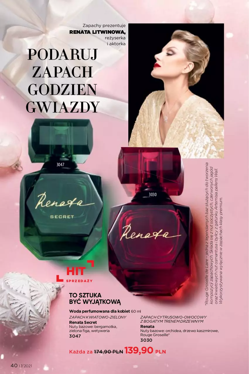 Gazetka promocyjna Faberlic - Gazetka - ważna 22.11 do 05.12.2021 - strona 40 - produkty: Nuty, Orka, Perfum, Ser, Wino, Woda, Woda perfumowana