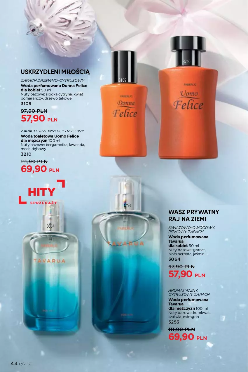 Gazetka promocyjna Faberlic - Gazetka - ważna 22.11 do 05.12.2021 - strona 44 - produkty: Gra, Granat, Herbata, Kumkwat, Nuty, Perfum, Woda, Woda perfumowana, Woda toaletowa