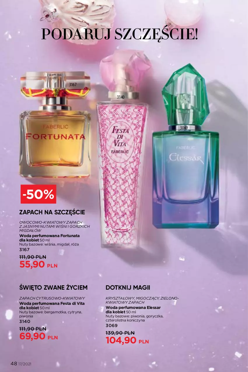 Gazetka promocyjna Faberlic - Gazetka - ważna 22.11 do 05.12.2021 - strona 48 - produkty: Fortuna, Nuty, Perfum, Piwo, Róża, Woda, Woda perfumowana