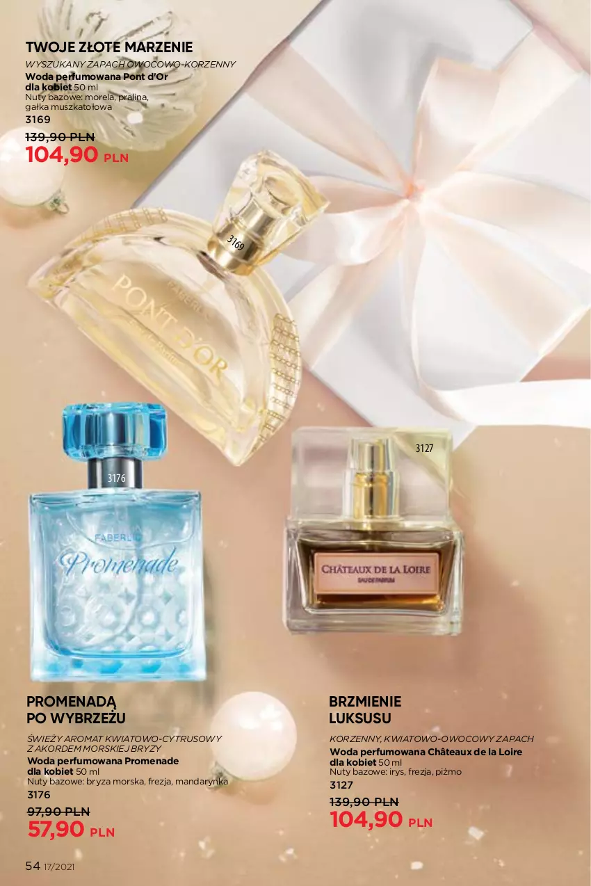 Gazetka promocyjna Faberlic - Gazetka - ważna 22.11 do 05.12.2021 - strona 54 - produkty: Bryza, Gałka, Morela, Mus, Nuty, Perfum, Woda, Woda perfumowana