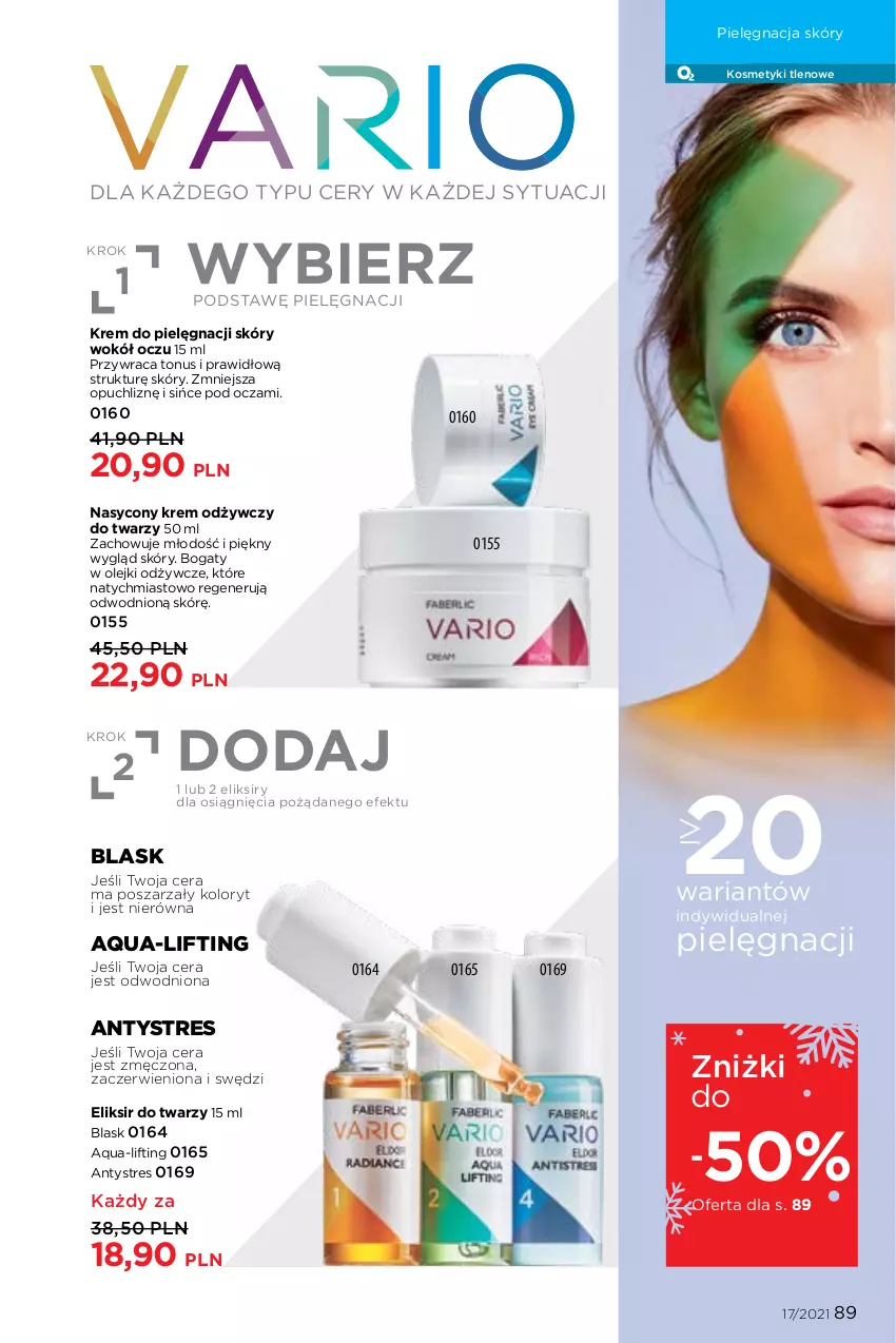 Gazetka promocyjna Faberlic - Gazetka - ważna 22.11 do 05.12.2021 - strona 89 - produkty: Eliksir do twarzy, Krem odżywczy, Olej, Pielęgnacja skóry