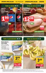 Gazetka promocyjna Stokrotka - Market - Gazetka - ważna od 02.11 do 02.11.2023 - strona 6 - produkty: Kurczak, Banany, Warzywa, Pepsi max, Filet z piersi kurczaka, Rama, Tran, Pepsi, Farm Milk, Owoce, Masło, Napój, Mięso, Fa