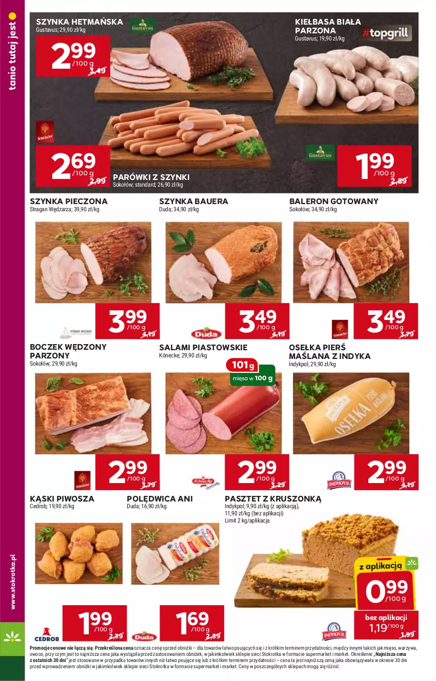 Gazetka promocyjna Stokrotka - Supermarket - ważna 29.05 do 05.06.2024 - strona 12 - produkty: Boczek, HP, Kiełbasa, Kiełbasa biała, LANA, Parówki, Parówki z szynki, Pasztet, Piast, Piec, Piwo, Polędwica, Salami, Sos, Szynka