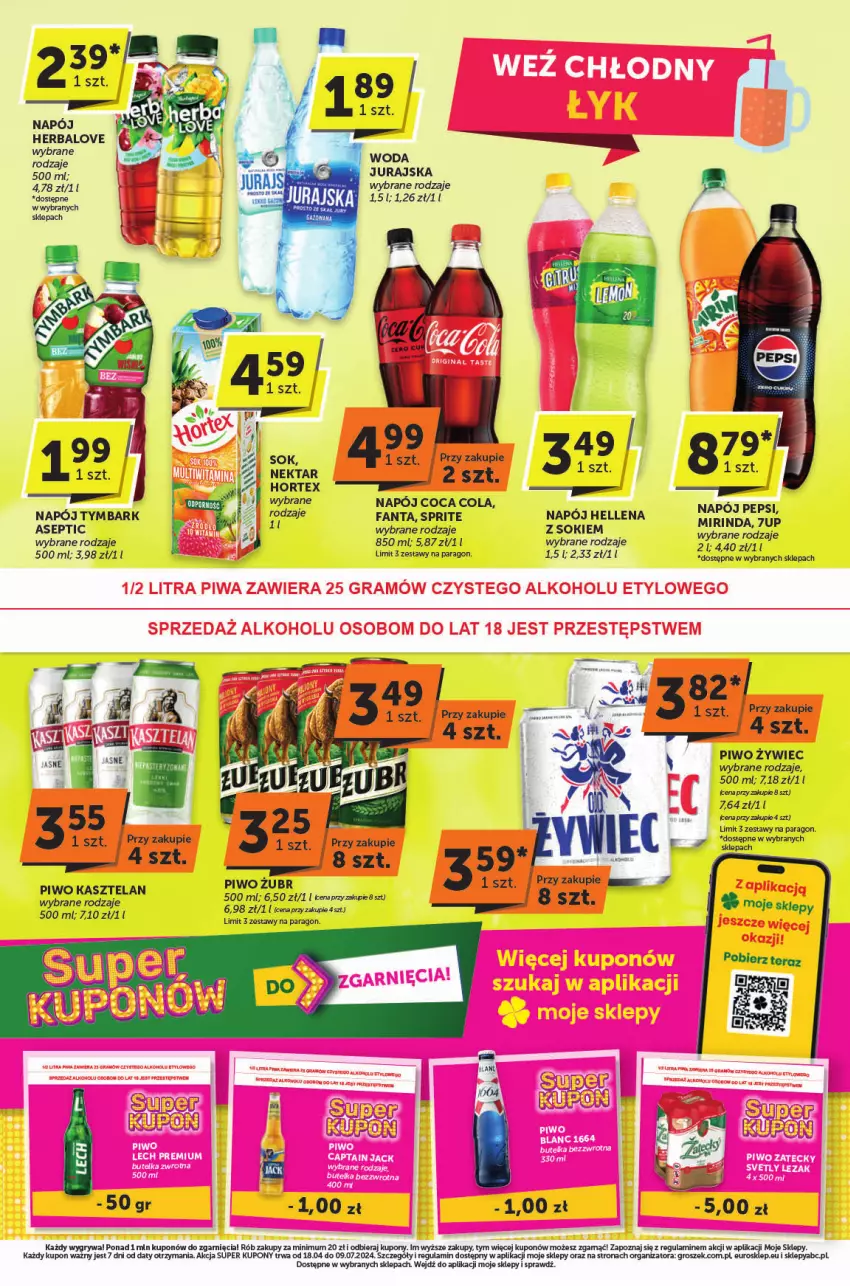 Gazetka promocyjna ABC - ważna 02.05 do 14.05.2024 - strona 7 - produkty: Fa, Fanta, Groszek, Gry, Hellena, Kasztelan, Napój, Piwo, Sok, Sprite, Tymbark