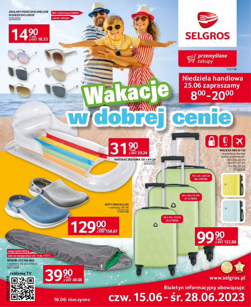 Gazetka promocyjna Selgros - Katalog Urlop - ważna 04.05 do 30.06.2023 - strona 1 - produkty: Buty, Fa, LG, Materac, Tera, Waga, Walizka