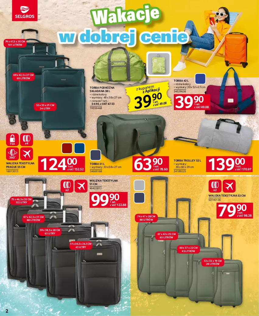 Gazetka promocyjna Selgros - Katalog Urlop - ważna 04.05 do 30.06.2023 - strona 2 - produkty: Torba, Walizka