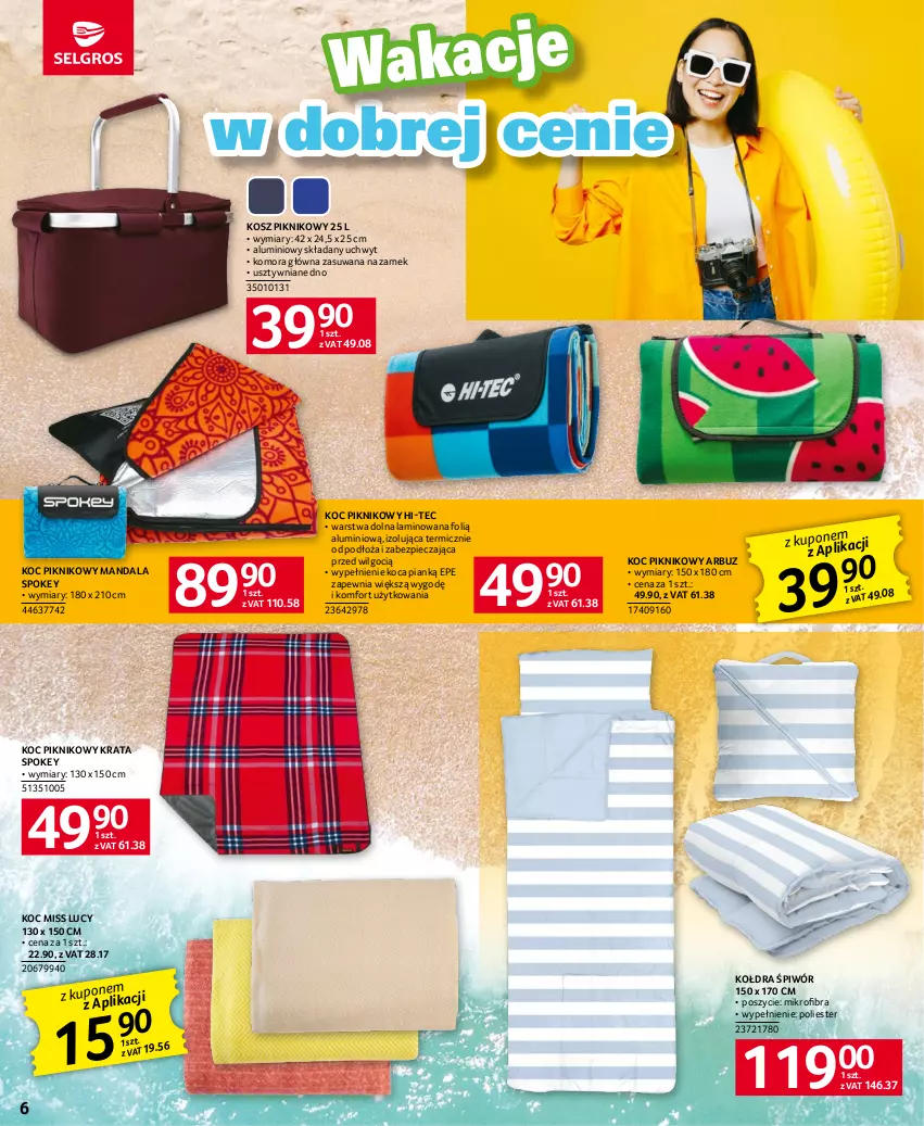 Gazetka promocyjna Selgros - Katalog Urlop - ważna 04.05 do 30.06.2023 - strona 6 - produkty: Arbuz, Hi-Tec, Koc, Kołdra, Kosz, LG, Piec