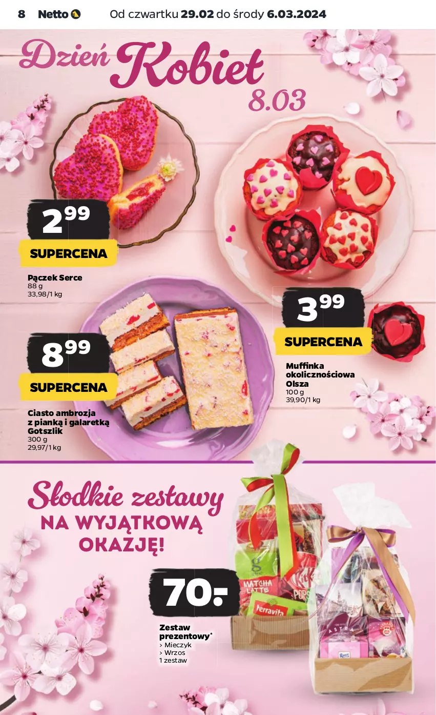 Gazetka promocyjna Netto - Artykuły spożywcze - ważna 29.02 do 06.03.2024 - strona 8 - produkty: Gala, Inka, Miecz, Pączek, Ser, Zestaw prezentowy