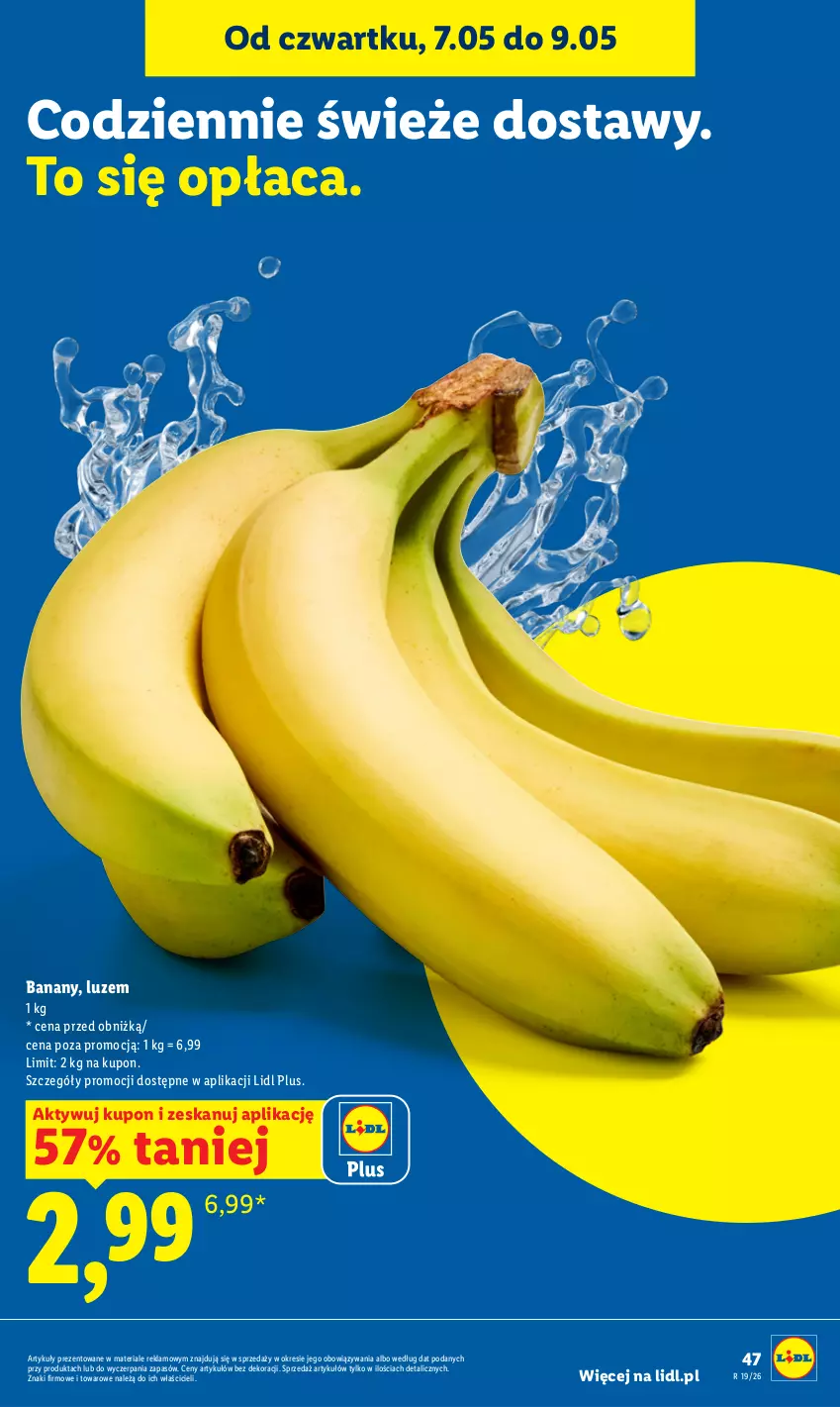 Gazetka promocyjna Lidl - Gazetka ważna od 7.05 do 9.05 - ważna 07.05 do 09.05.2026 - strona 45 - produkty: Banany