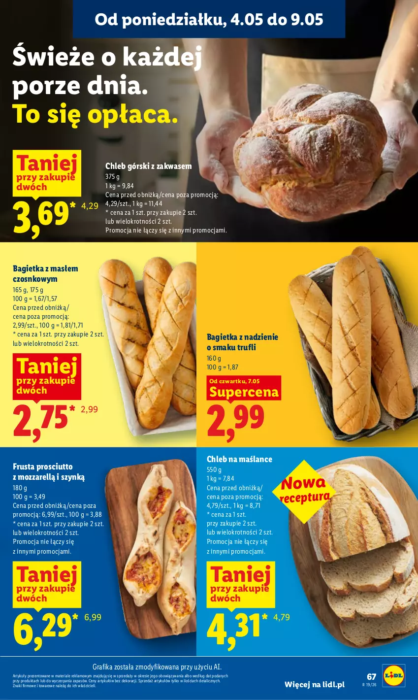 Gazetka promocyjna Lidl - Gazetka ważna od 7.05 do 9.05 - ważna 07.05 do 09.05.2026 - strona 67 - produkty: Bagietka, Chleb, Gra, Grafika, Por, Prosciutto, Rust