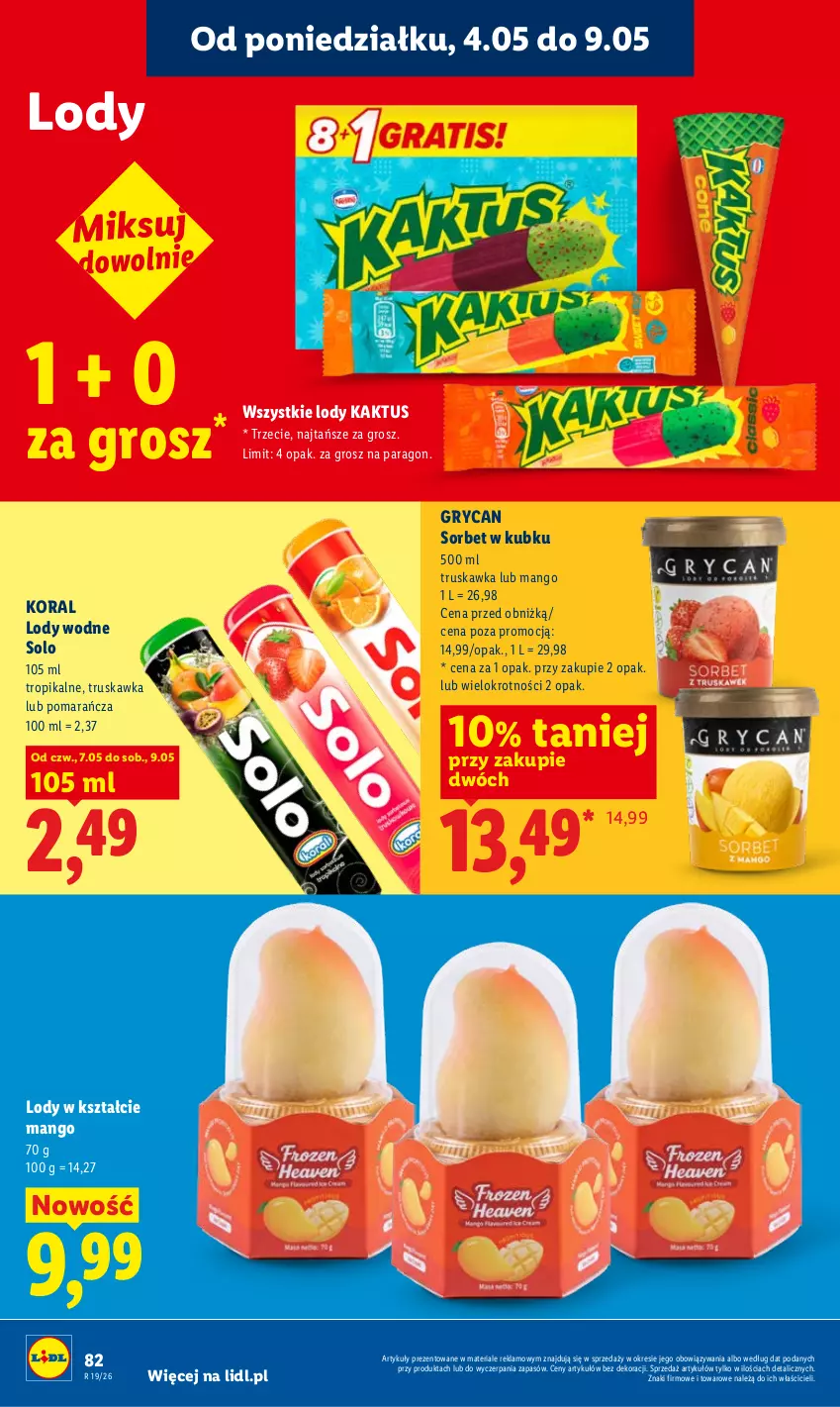 Gazetka promocyjna Lidl - Gazetka ważna od 7.05 do 9.05 - ważna 07.05 do 09.05.2026 - strona 82 - produkty: Gry, Kaktus, Lody, Mango