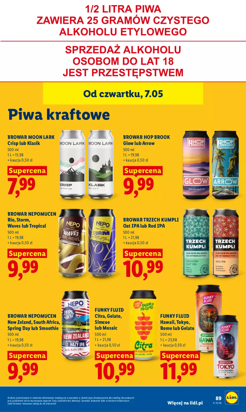 Gazetka promocyjna Lidl - Gazetka ważna od 7.05 do 9.05 - ważna 07.05 do 09.05.2026 - strona 93 - produkty: Piwa, Smoothie, Tropical