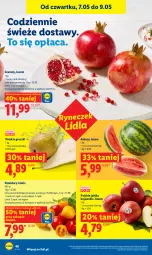 Gazetka promocyjna Lidl - Gazetka ważna od 7.05 do 9.05 - Gazetka - ważna od 09.05 do 09.05.2026 - strona 46 - produkty: Kujawski, Gra, Granat, Gruszki, Arbuz, Pomidory, Jabłka