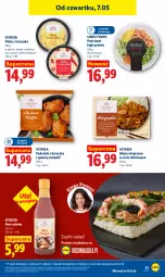 Gazetka promocyjna Lidl - Gazetka ważna od 7.05 do 9.05 - Gazetka - ważna od 09.05 do 09.05.2026 - strona 53 - produkty: Kurczak, Sos, Ryż, Ocet ryżowy, Sushi, Tuńczyk, Lazur, Ocet, Mięso wieprzowe, Mięso, Imbir
