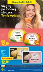 Gazetka promocyjna Lidl - Gazetka ważna od 7.05 do 9.05 - Gazetka - ważna od 09.05 do 09.05.2026 - strona 78 - produkty: Lody, Mango